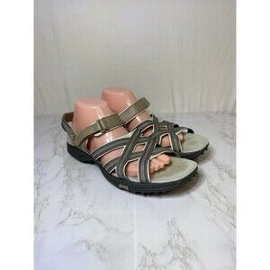 FootJoy Golf Sandal Shoes Womens Sz 11M Brown Gray 48445 Soft Spikes Hook & Loop
